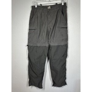 North Face Pants Womens Medium Gray Convertible Zip Off Hiking Nylon Stow Pocket